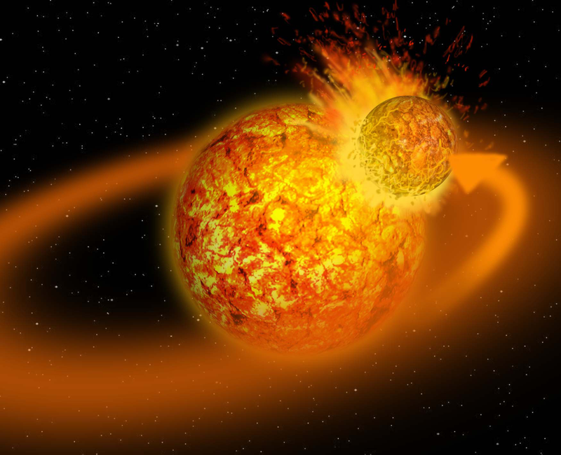 Illustration for article titled New Theory: A "Hit and Run" Accident Created Our Moon